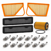 Bentley Continental GT, GTC & Flying Spur 6.0L W12 Service Bundle – Oil, Air, AC Filters & Spark Plugs (07C115562E, 3W0129620B/C) European Autospares Trading LLC