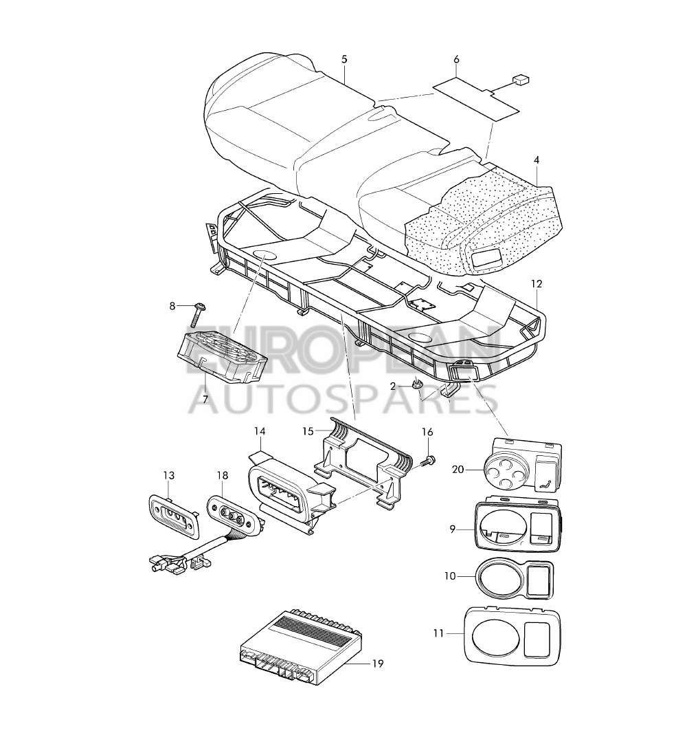 3W5885171A-Bentley TRIM FOR SWITCH          