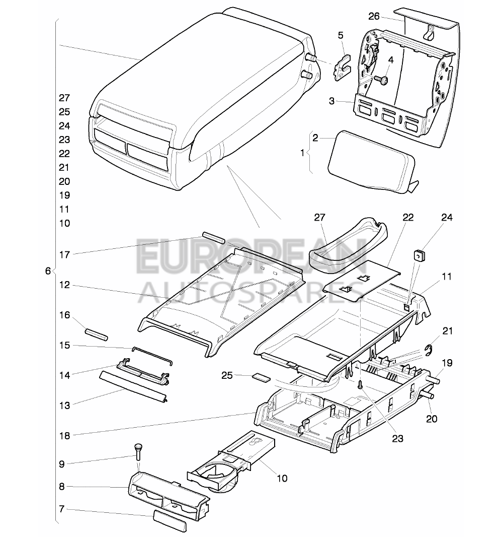 3W5885081J-Bentley ARMREST                  