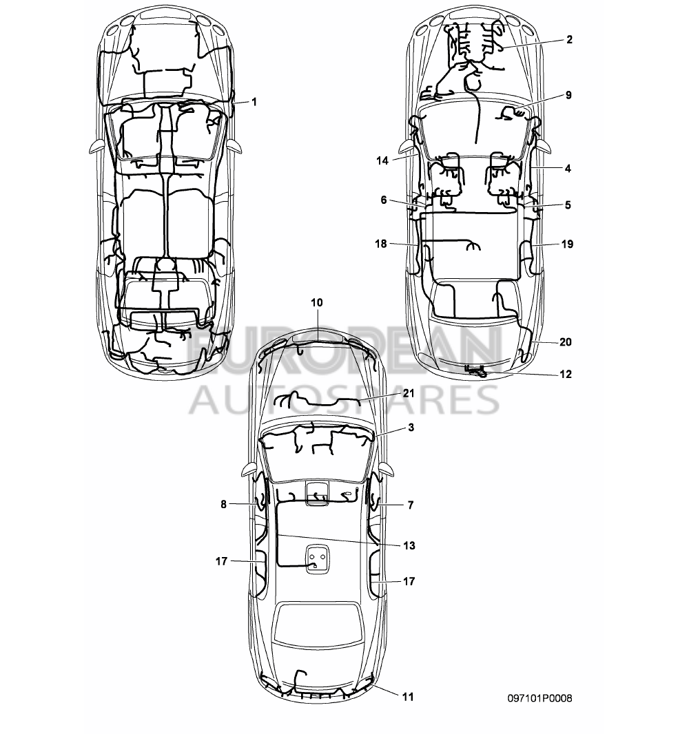 3W2971805-Bentley WIRING SET FOR DISTANCE R