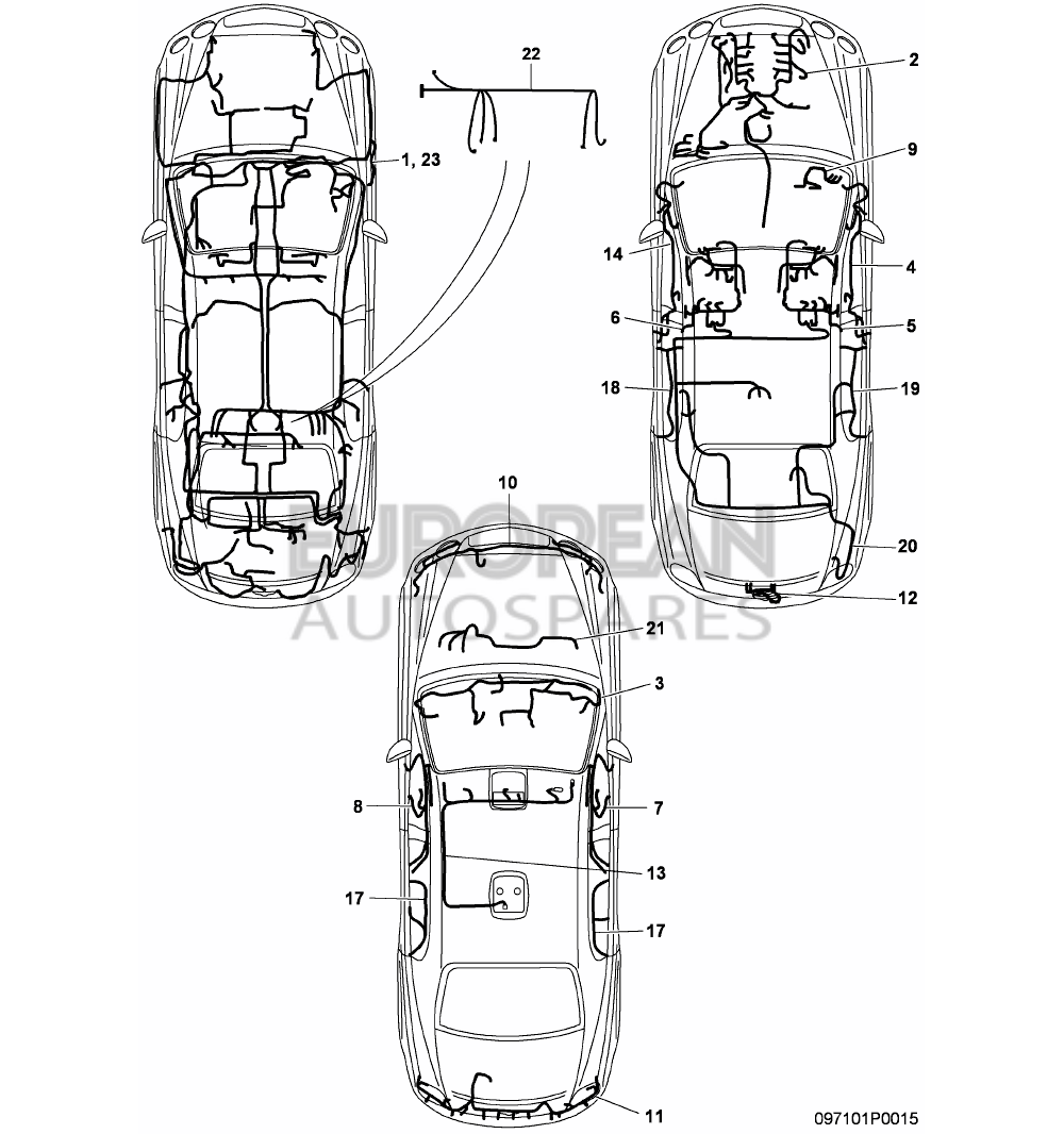 3W8971054C-Bentley WIRING HARNESS FOR FUEL P