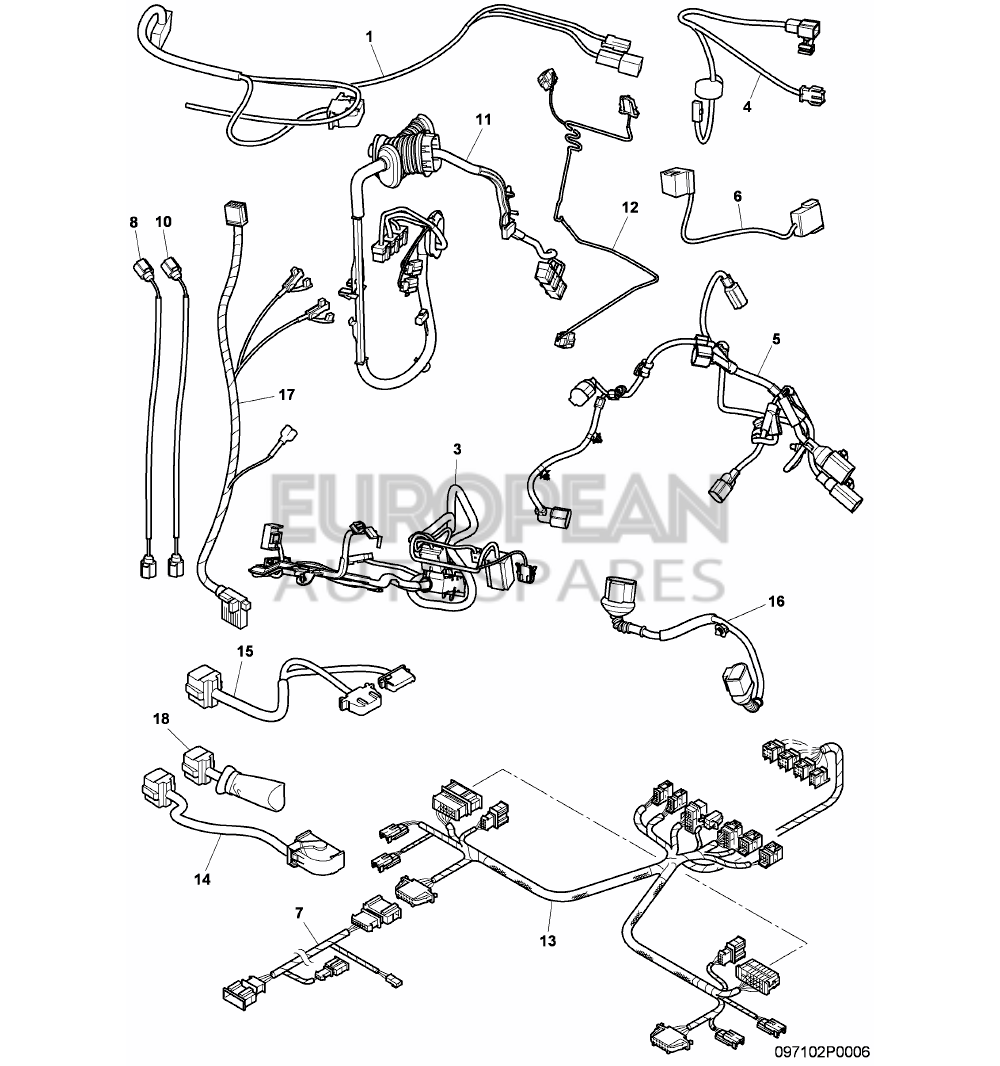 3W0971607A-Bentley WIRING SET FOR DISTANCE R