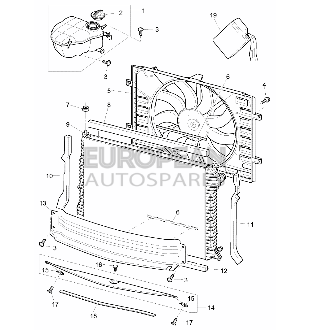 3W0121205B-Bentley RADIATOR FAN             