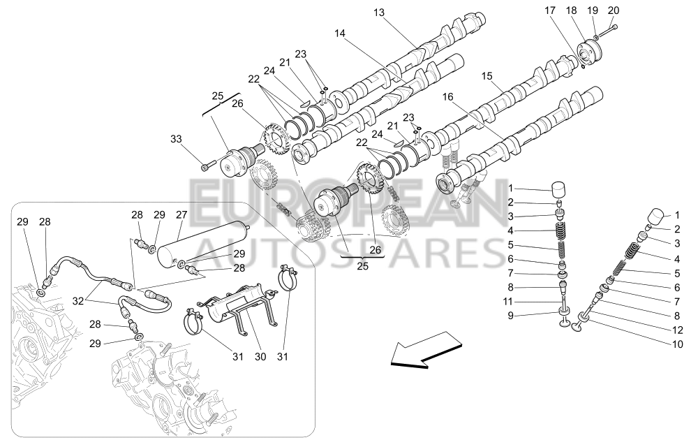 176483-Maserati INTAKE AND EXHAUST VALVE GUIDE