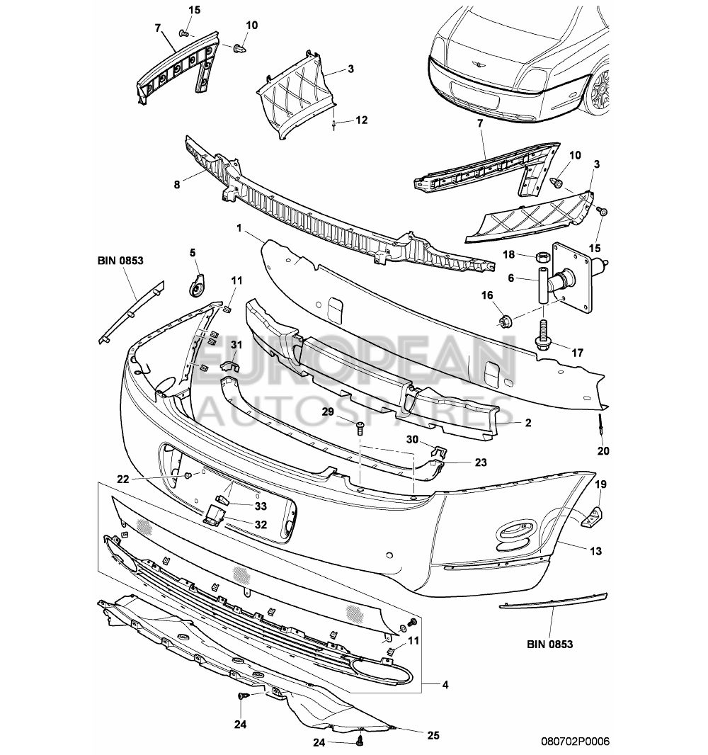 3W5807251B-Bentley FOAM FILLER PIECE        