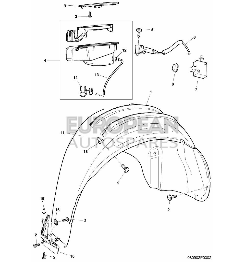 3W5809909-Bentley fuel filler door (manufactured to order, refer to the colour table on Bentley Hub)