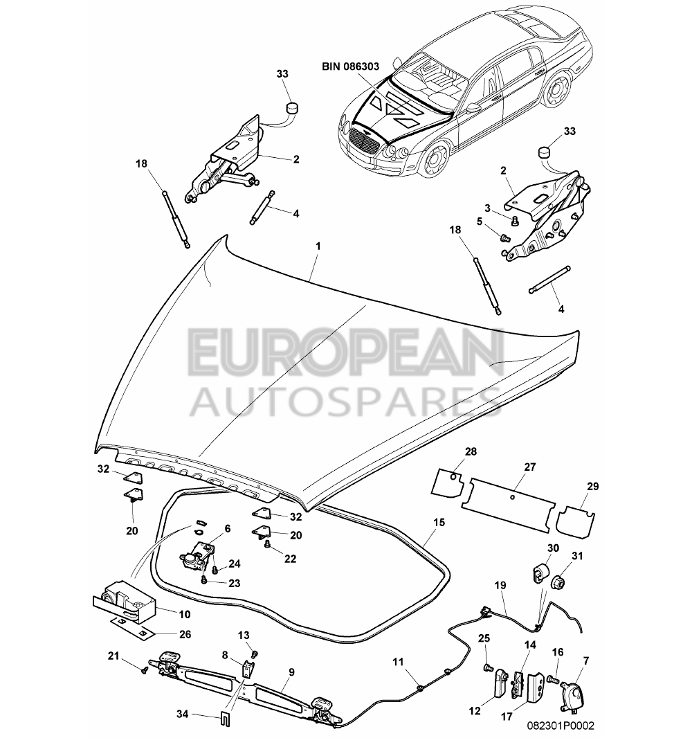 N90823401-Bentley SOCKET HEAD BOLT WITH INN