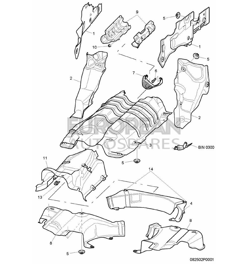 3D0201308F-Bentley GUARD PLATE FOR FUEL TANK