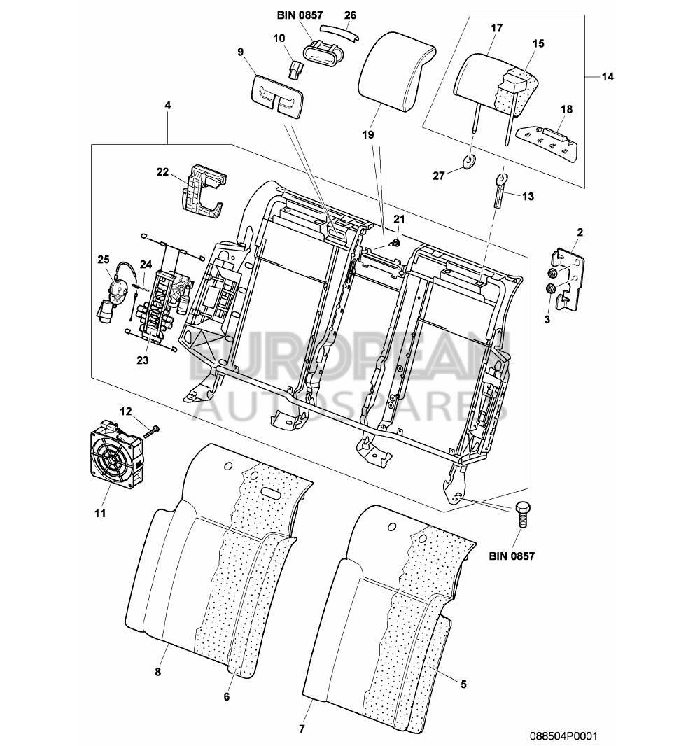 3W5885903A-Bentley HEAD RESTRAINT           