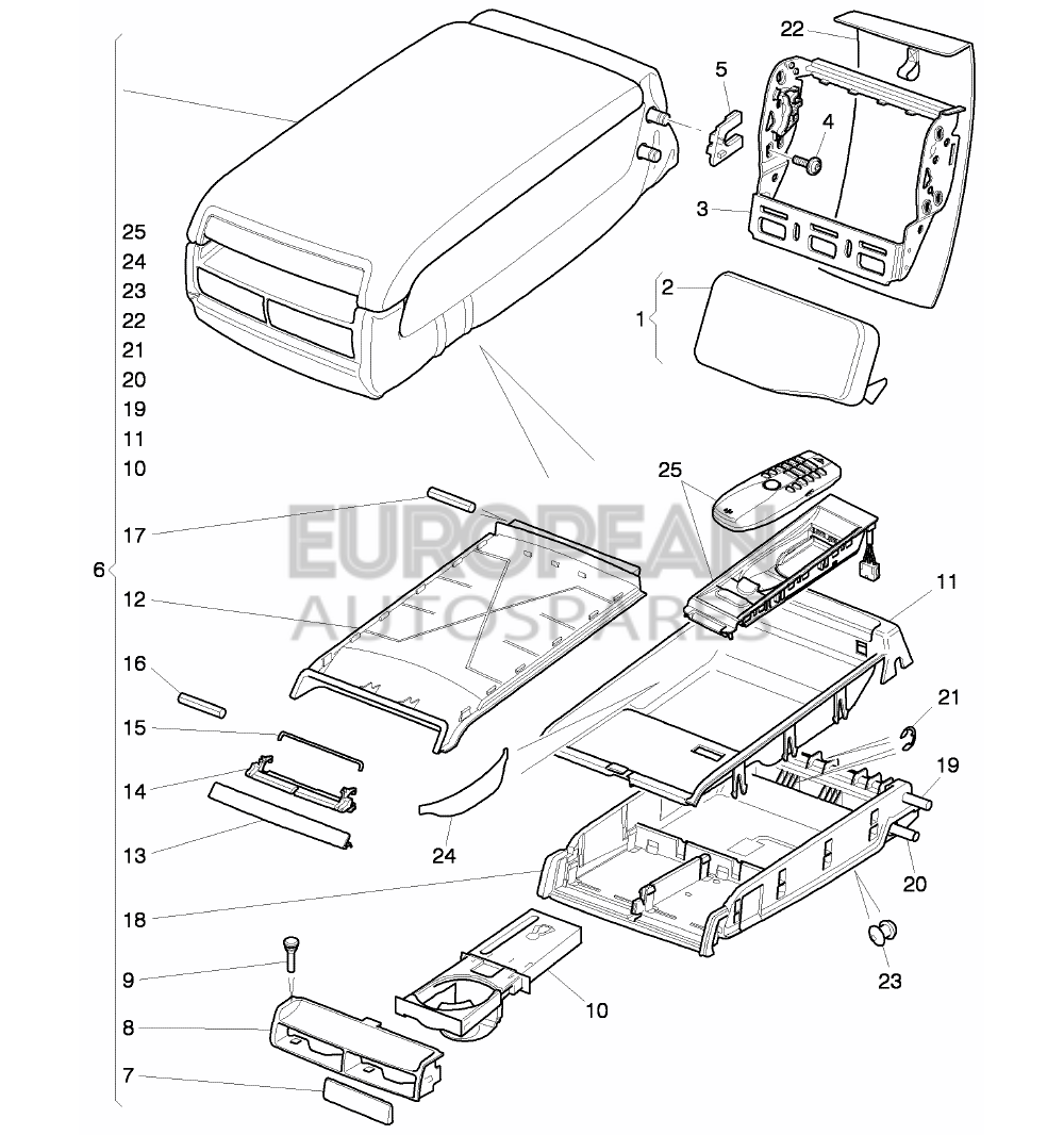 3W5885081M-Bentley ARMREST                  