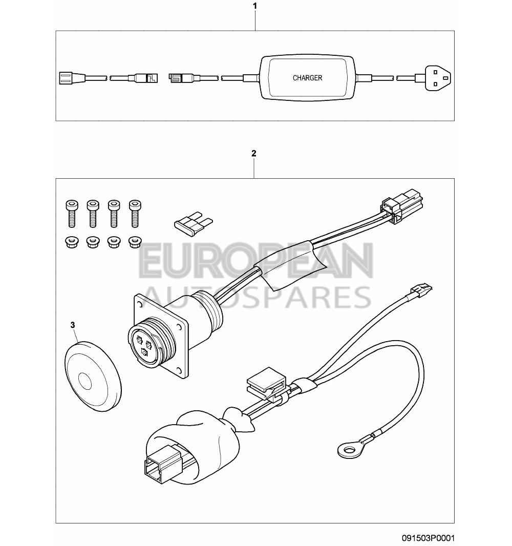 JNV998131A-Bentley Cable set for battery charger