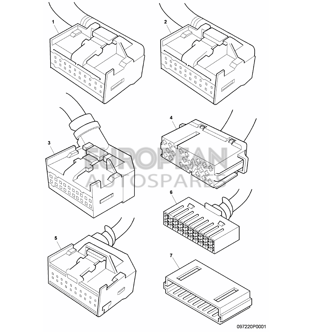 3W0971963B-Bentley CONNECTOR HOUSING        