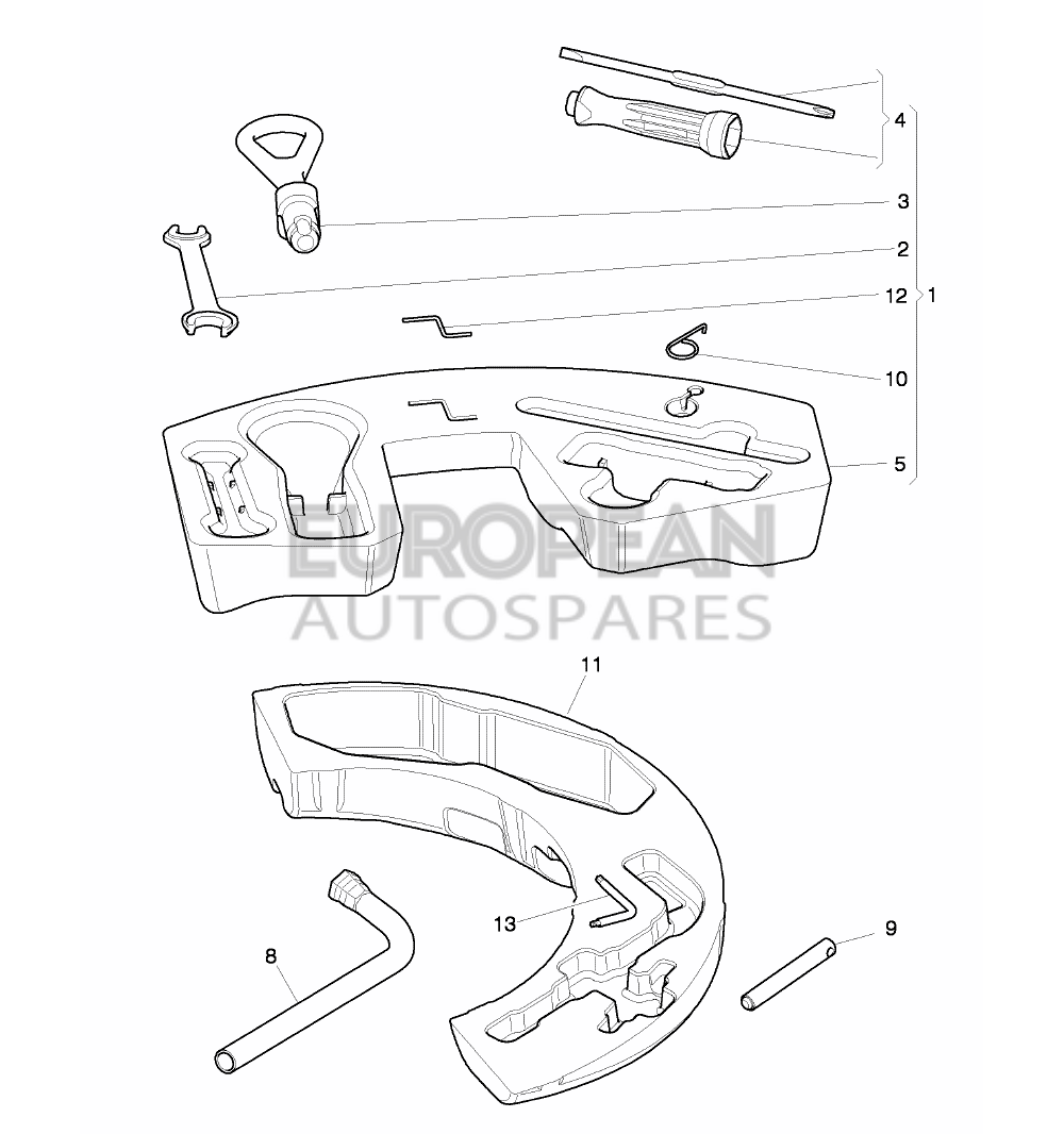 3W0012123N-Bentley MOUNTING FOR VEHICLE TOOL