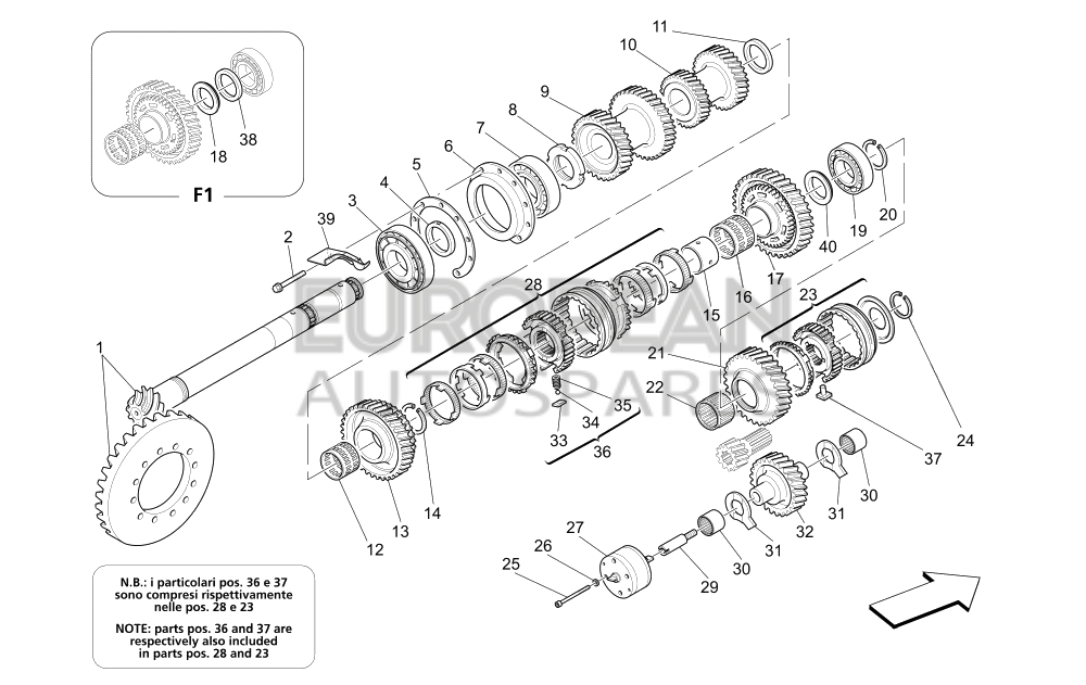 195991-Maserati PAD FOR SYNCHRONIZER/BALL/ SPRING REPLACEMENT KIT