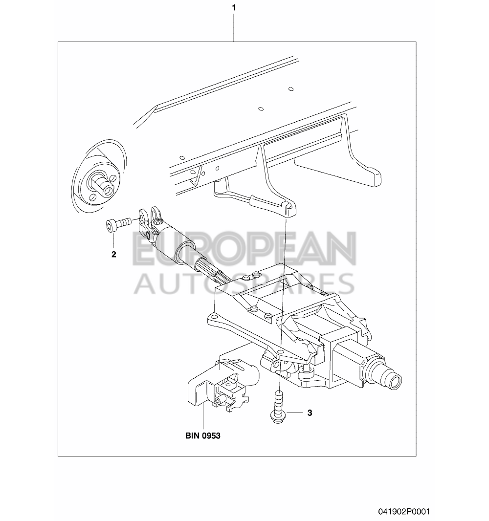 3W0419501P-Bentley STEERING COLUMN          