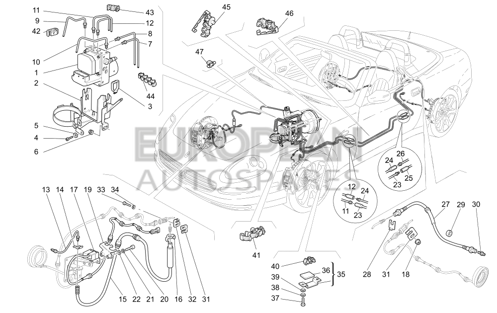 208000-Maserati RH FRONT BRAKE PIPE