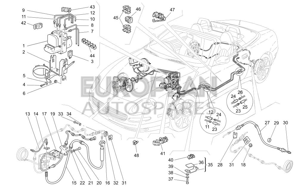 208021-Maserati L.H. REAR CALIPER INTERMEDIATE BRAKE PIPE