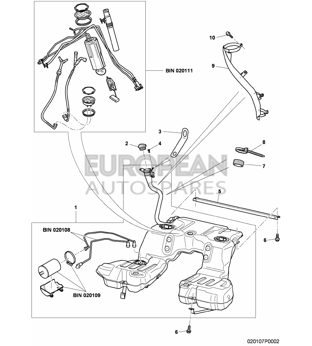 3W8201021H-Bentley FUEL TANK WITH PUMPS     