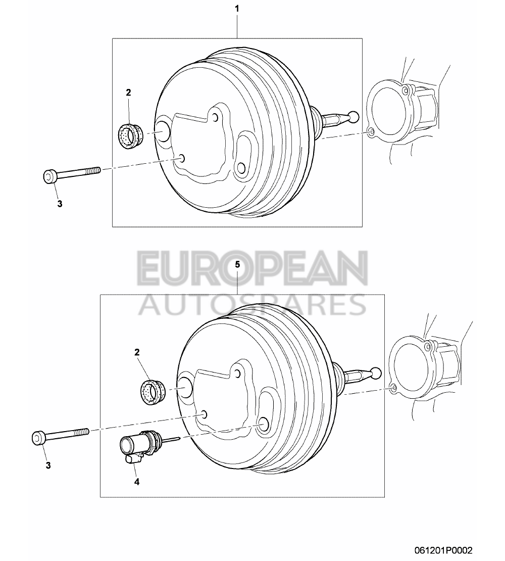 3W0698641B-Bentley BRAKE SERVO FOR SERVICE I