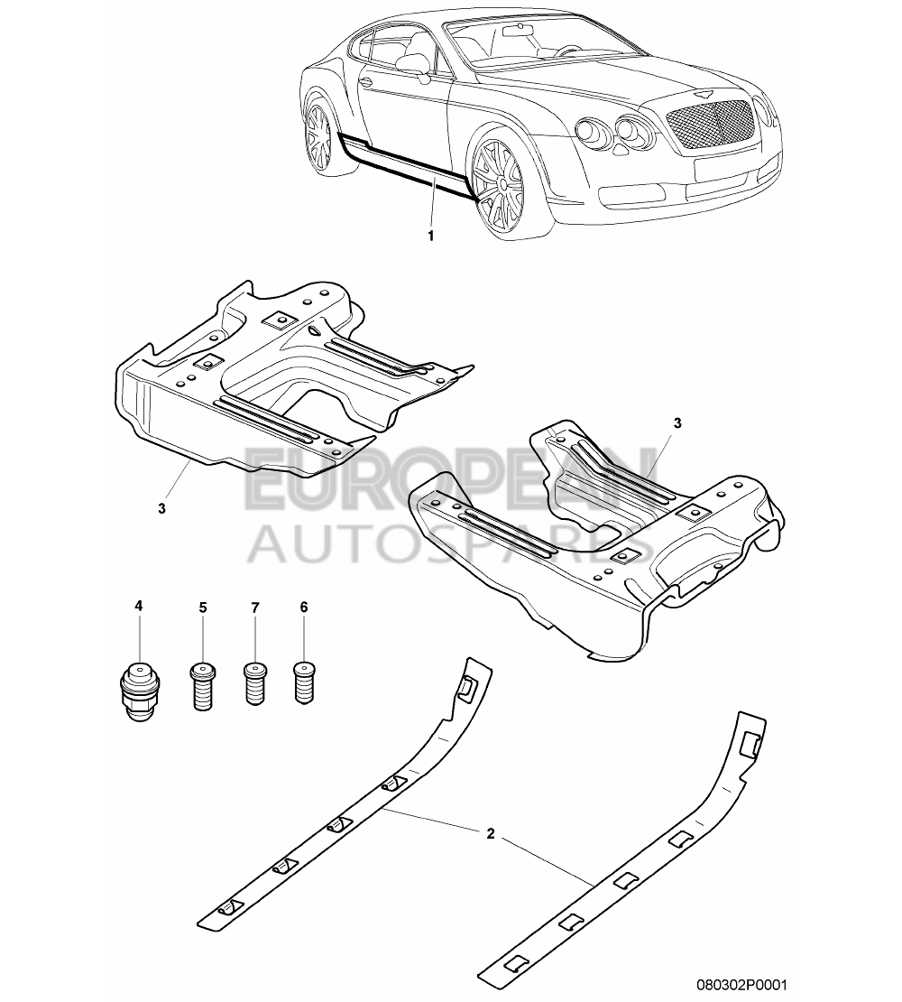 1J0971240A-Bentley WELD SCREW               