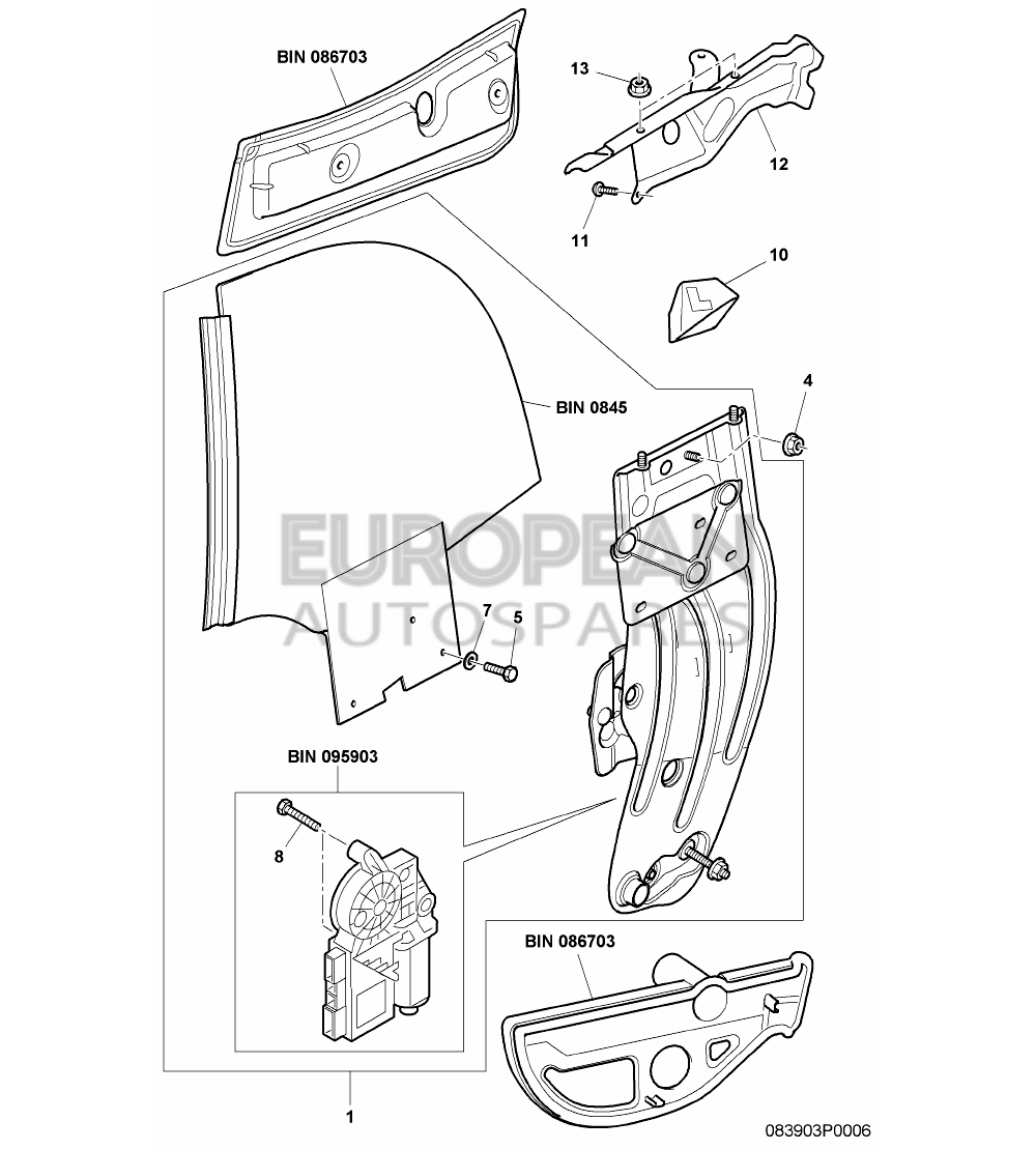 3W7847272G-Bentley SIDE WINDOW (LAMINATED)  