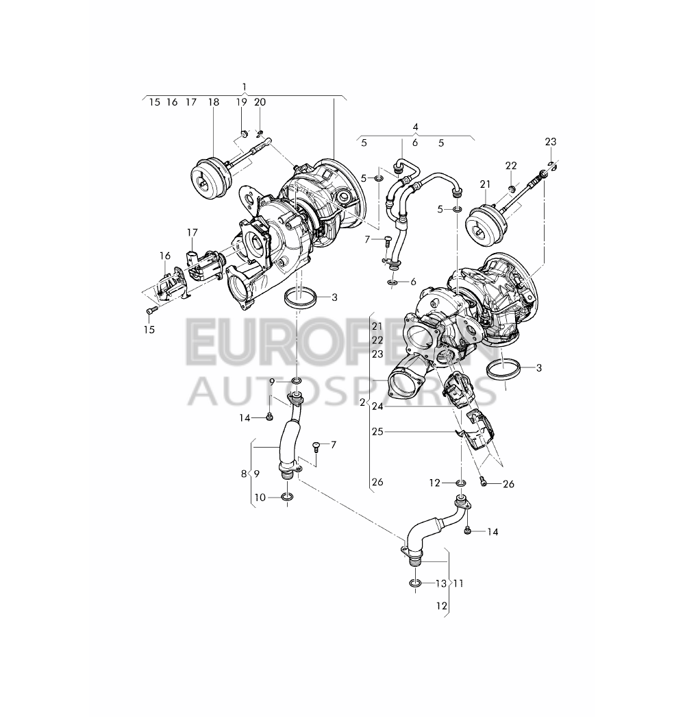 0P2145701B-Bentley EXHAUST GAS TURBOCHARGER 