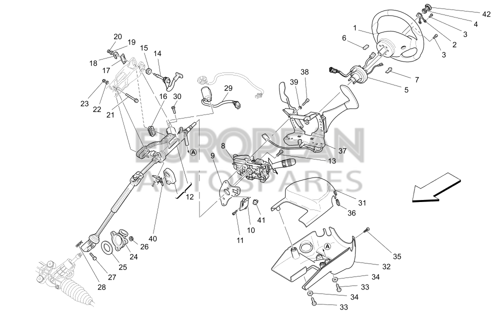 224345-Maserati GEARBOX CONTROL LEVERS ASSEMBLY