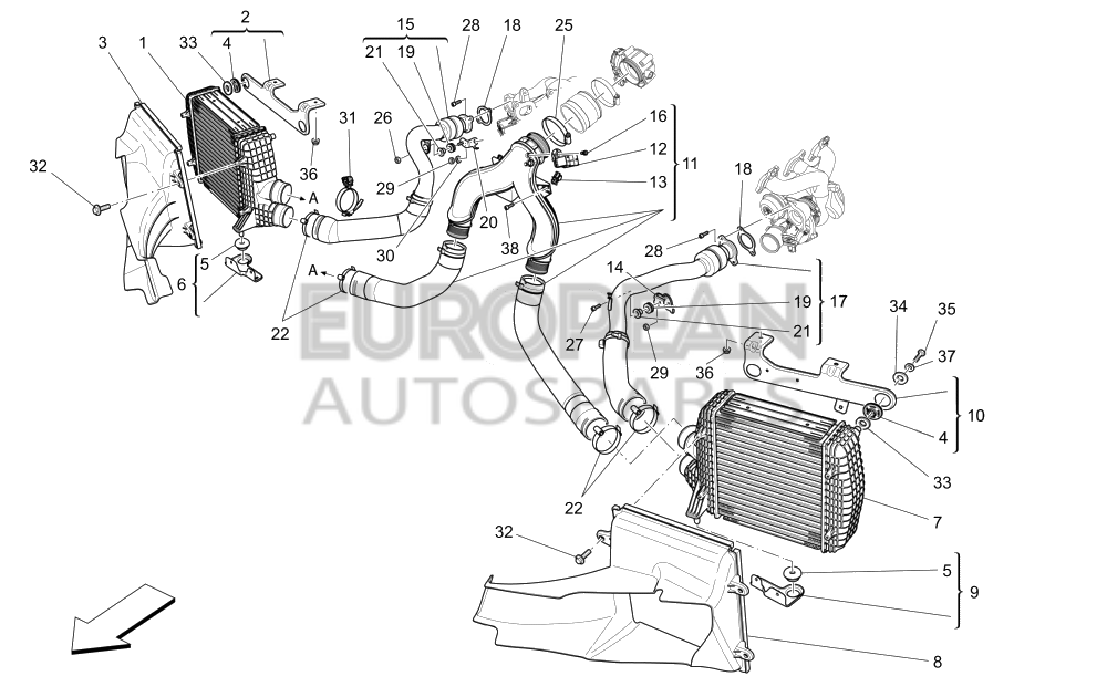 673008000-Maserati LH Lower Bracket Assembly 