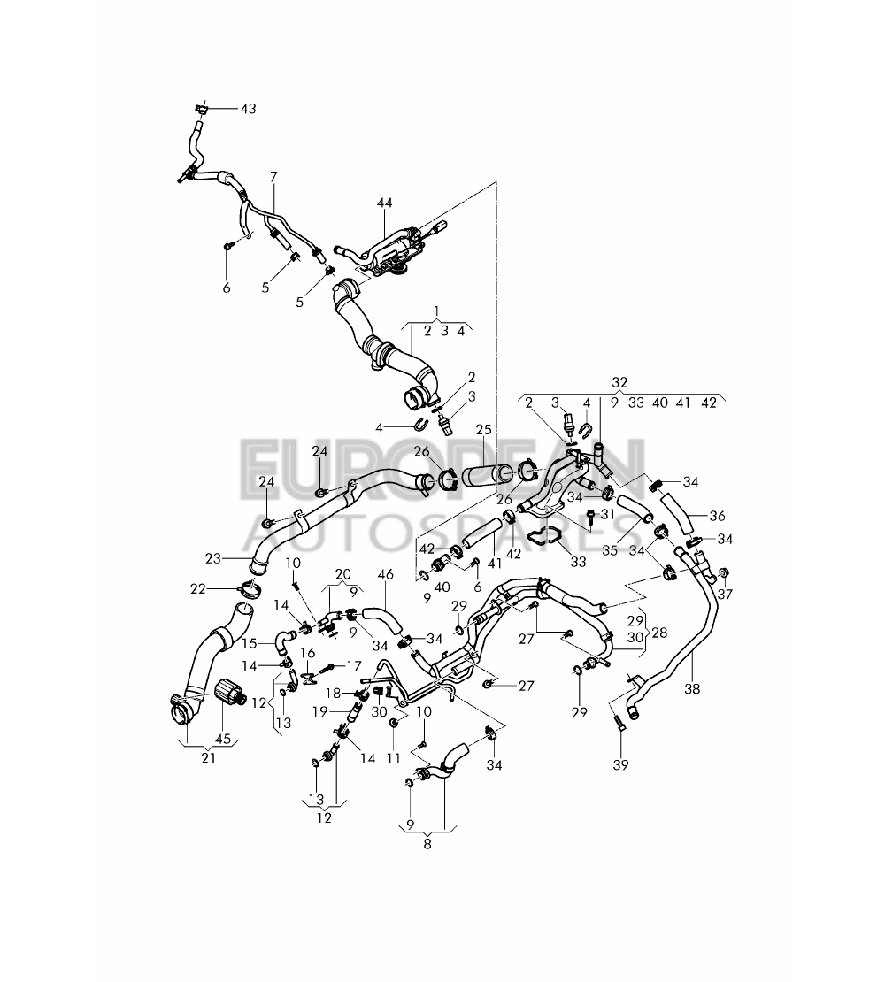 07C121137AA-Bentley COOLANT CONNECTION       