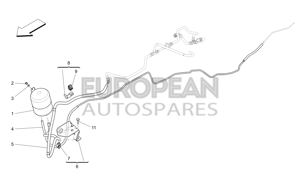 670006534-Maserati PIPE BETWEEN VACUUM TANK AND VACUUM PIPE