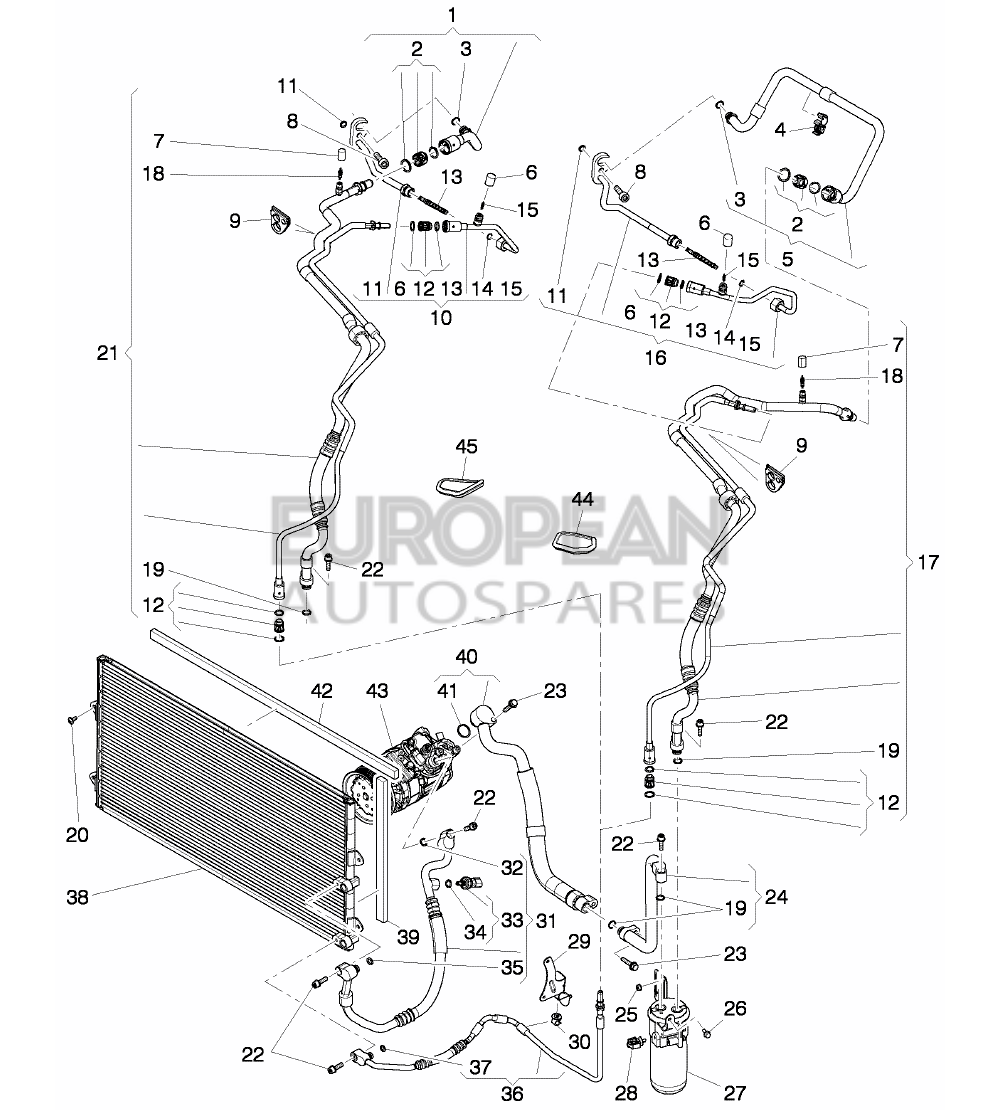 3W0260711H-Bentley REFRIGERANT LINE         