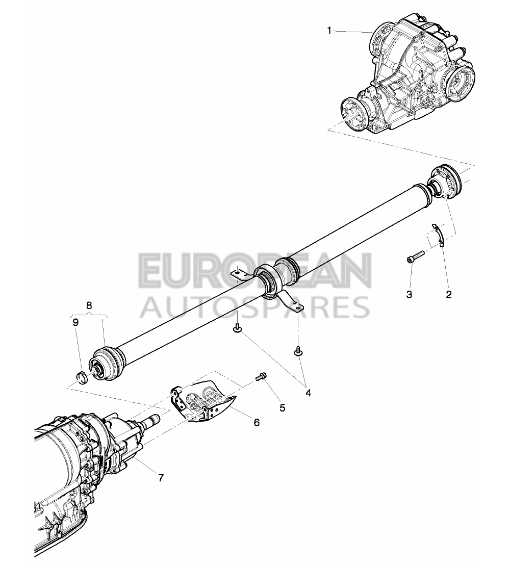 3W0521101F-Bentley PROPELLER SHAFT 2-PIECE W