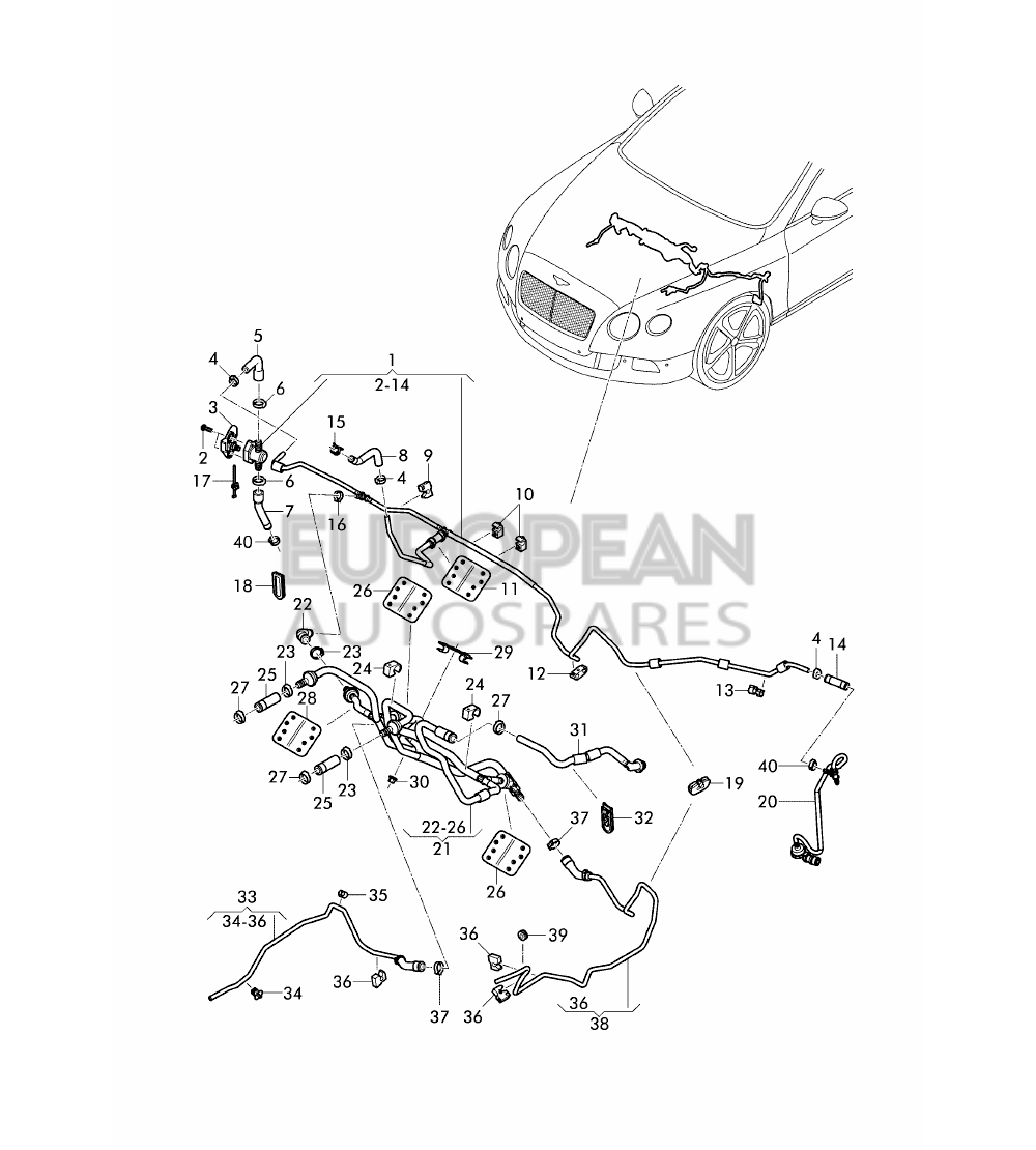 4W0612519-Bentley MOUNTING CLIP            