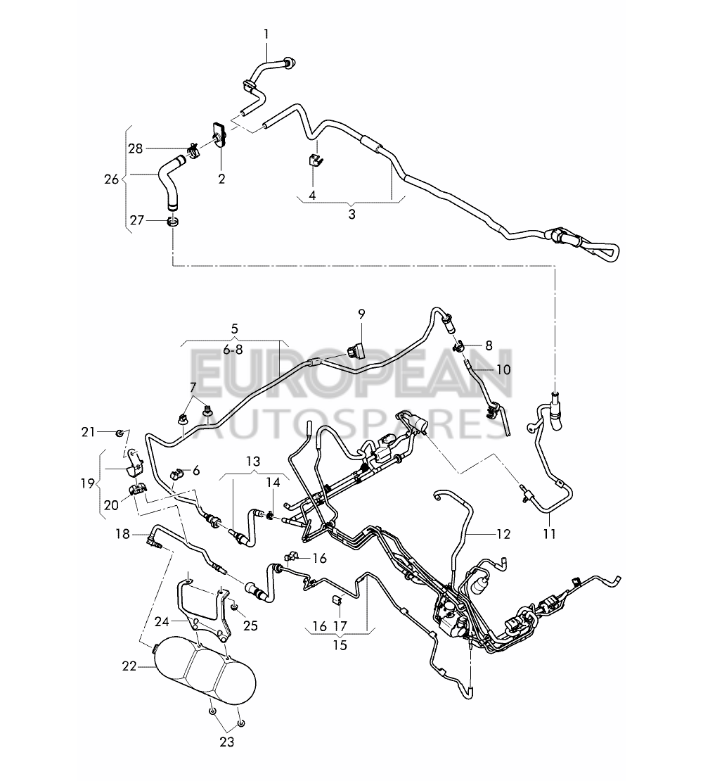 4W0612057B-Bentley VACUUM HOSE              