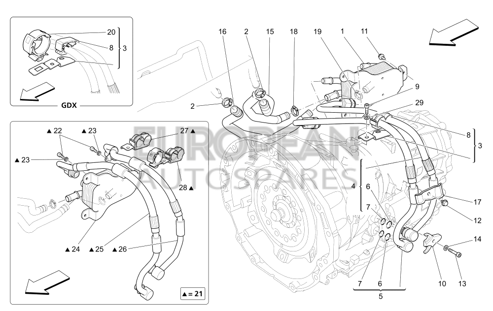 670034966-Maserati OIL COOLING OUTLET PIPE