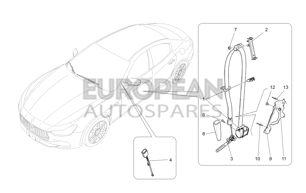 670001426-Maserati LH Pretensioner 