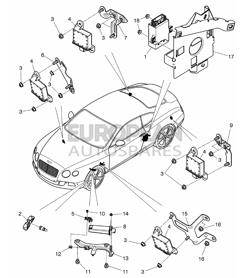 3W0907493-Bentley BRACKET                  