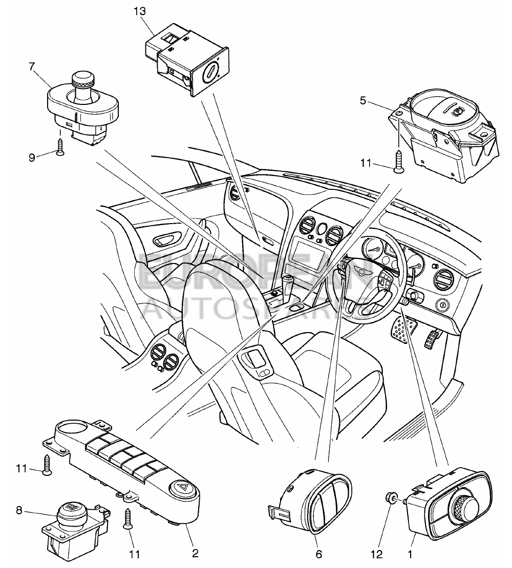 3W0959676G-Bentley SWITCH UNIT              