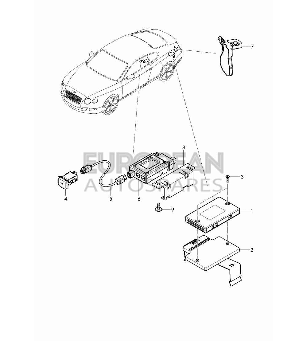 3W0971530-Bentley BRACKET                  