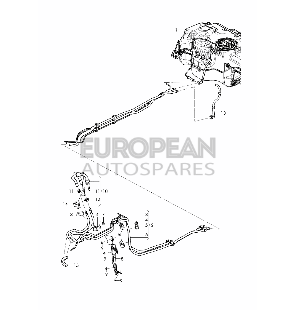 36A201359A-Bentley 1 SET FUEL HOSES         