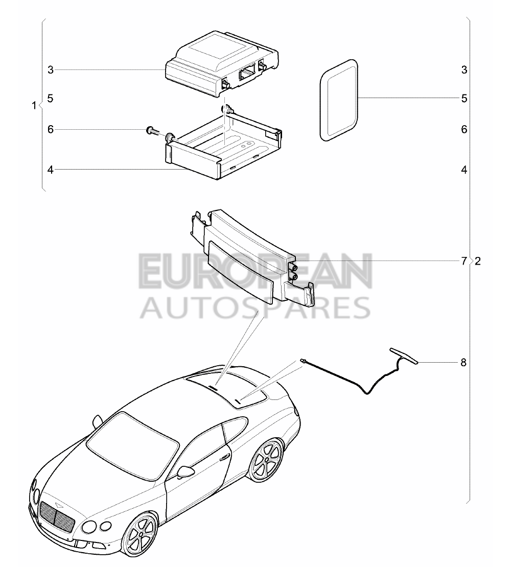 3Y0907722A-Bentley CONTROL UNIT FOR VEHICLE 