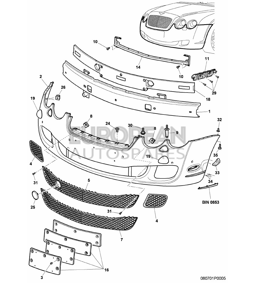 3W8807667K-Bentley GRILLE                   