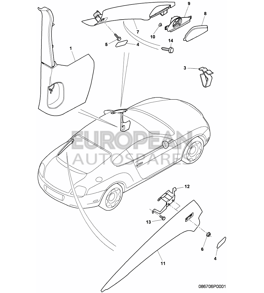 3W0858835B-Bentley BRACKET                  