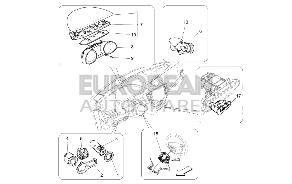 670102009-Maserati AUXILIARY SOCKET AND USB PORT