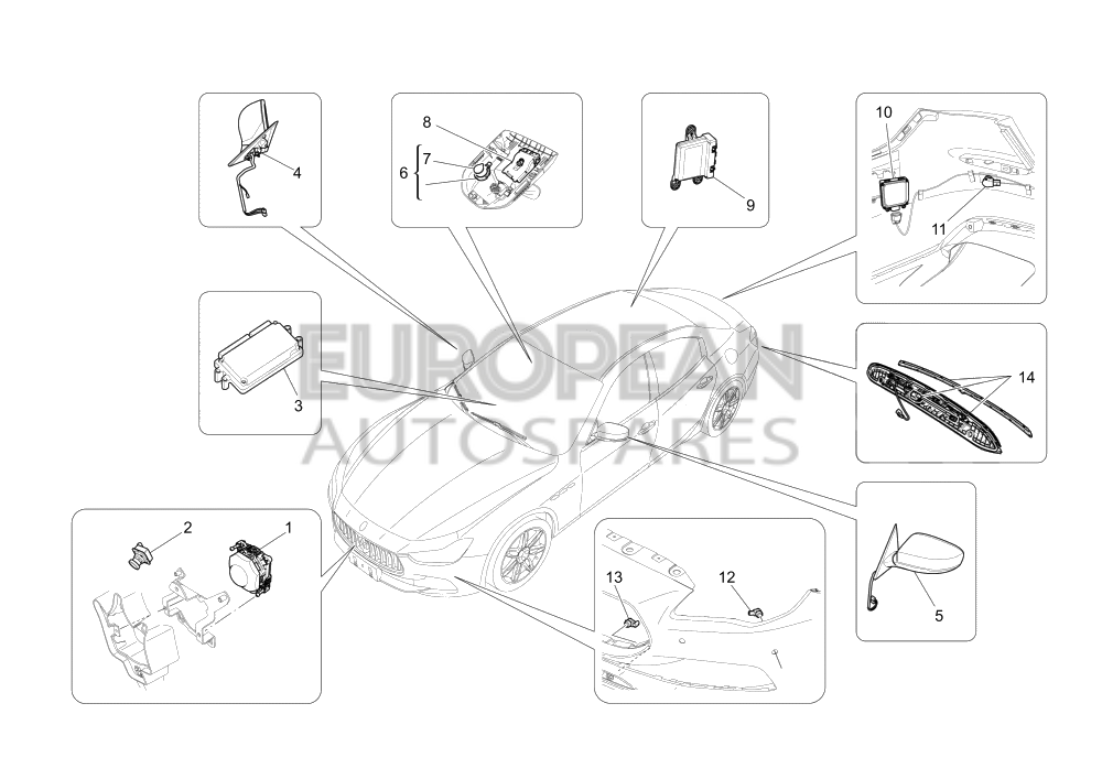 670100397-Maserati BSA/RPC SENSOR (BLIND SPOT ALERT/REAR TRAFFIC DETECTION)