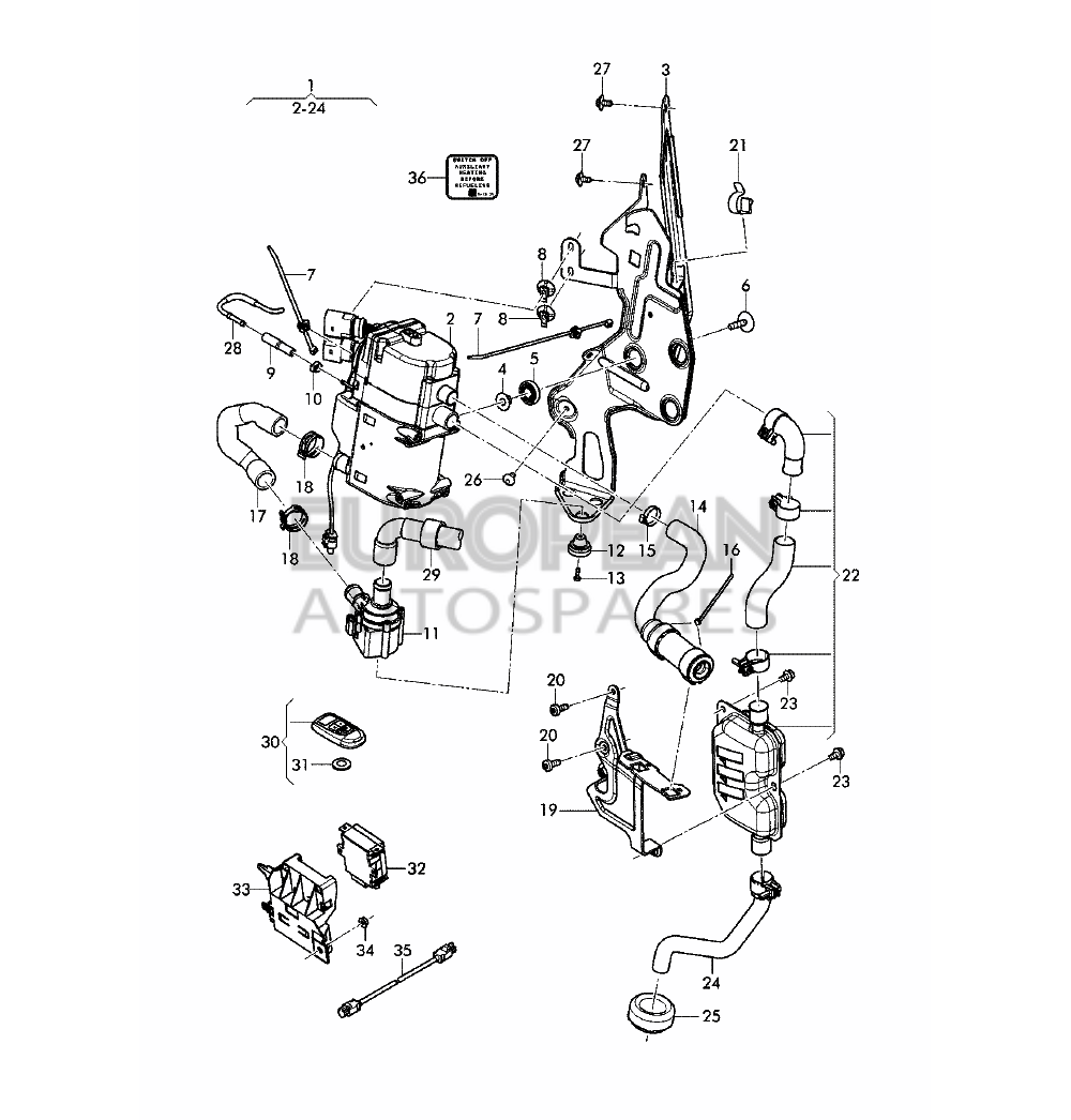 36A265055A-Bentley COOLANT HOSE             