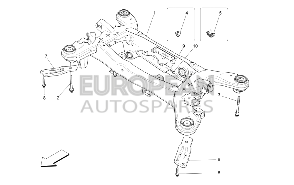 670102922-Maserati REAR CHASSIS ASSEMBLY