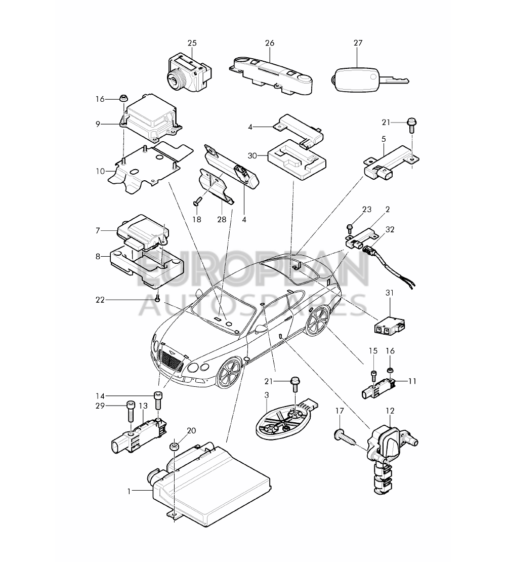 3W0959657A-Bentley BRACKET                  