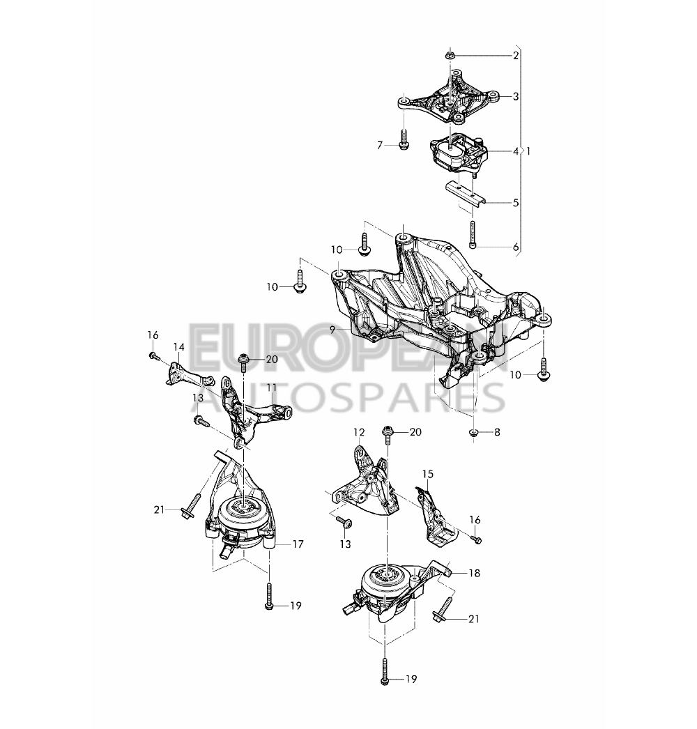 4M0399114B-Bentley MOUNTING BRACKET FOR GEAR