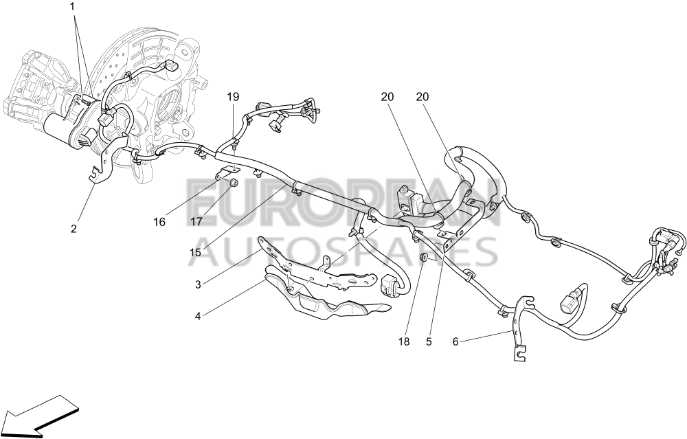 670037873-Maserati PARKING BRAKE SYSTEM WIRING